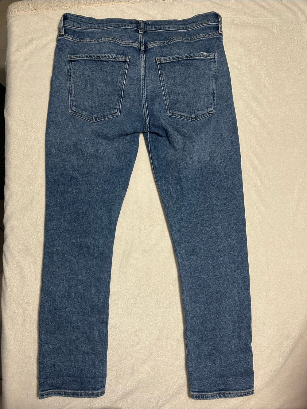Agolde Toni Jeans Distressed Mid Rise Straight Leg Medium Wash Blue Size 30 - Picture 2 of 8